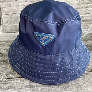 Prada Navy Blue Bucket Hat